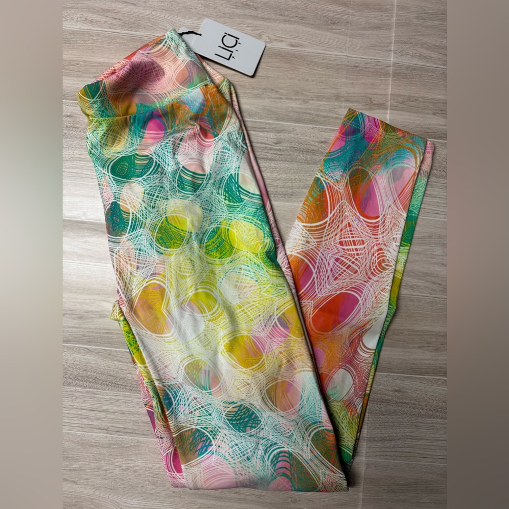 LuLaRoe Multicolor Abstract Print Leggings